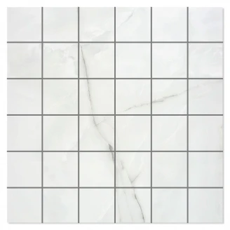 Marmor Mosaik Klinker Xlife Hvid Satin 30x30 (5x5) cm